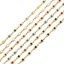 Immagine di 1 M Placcatura Sottovuoto 304 Acciaio Inossidabile Galassia Catena a Maglia Fatta a Mano Per Risultati di Creazione di Gioielli Fai-da-te Fatti a Mano Stella Placcato Oro 18K Smalto a Doppia Faccia 5mm