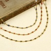 Picture of 1 M Vacuum Plating 304 Stainless Steel Galaxy Double-sided Enamel Handmade Link Chain For Handmade DIY Jewelry Making Findings Star 18K Gold Plated 5mm