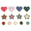 Picture of 304 Stainless Steel Galaxy Charms Gold Plated Multicolor Round Heart Enamel