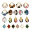 Immagine di 1 Pz 304 Acciaio Inossidabile & Pietra Stile del Carattere della Corte Reale Charms Ovale Oro Placcato Multicolore Intagliato Smalto