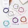 Image de 1 Pièce Bracelets Raffinés Bracelets Délicats Bracelet de Perles en Gemme ( Naturel ) Multicolore Irrégulier Graviers 19cm Long