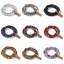 Immagine di 1 Serie ( 3 Pz/Serie) Naturale Gemma Bracciali Delicato bracciali delicate braccialetto in rilievo Multicolore Tondo 19cm Lunghezza
