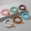Imagen de 1 Juego ( 3 Unidades/Juego) Natural Gema Dainty Bracelets Delicate Bracelets Beaded Bracelet Multicolor Ronda 19cm longitud