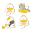 Picture of Zinc Based Alloy Charms Gold Plated Multicolor Cat Animal Enamel