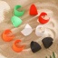 Picture of Stylish Hoop Earrings Multicolor Painted C Shape