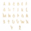 Immagine di 2 Pz Ecologico Ottone Ciondoli 18K Vero Oro Placcato Lettera Maiuscola Lettere " A-Z "