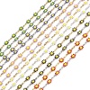 Picture of 304 Stainless Steel Handmade Link Chain For Handmade DIY Jewelry Making Findings Daisy Flower Double-sided Enamel 7.5mm