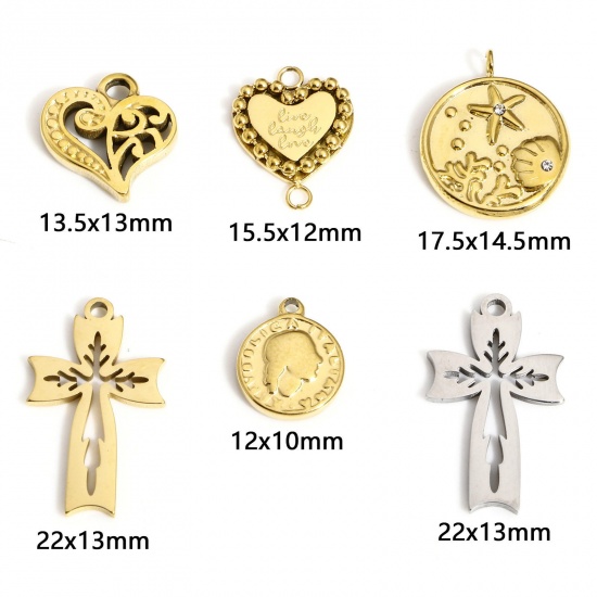 Immagine di 1 Pz 304 Acciaio Inossidabile Religione Charms Multicolore