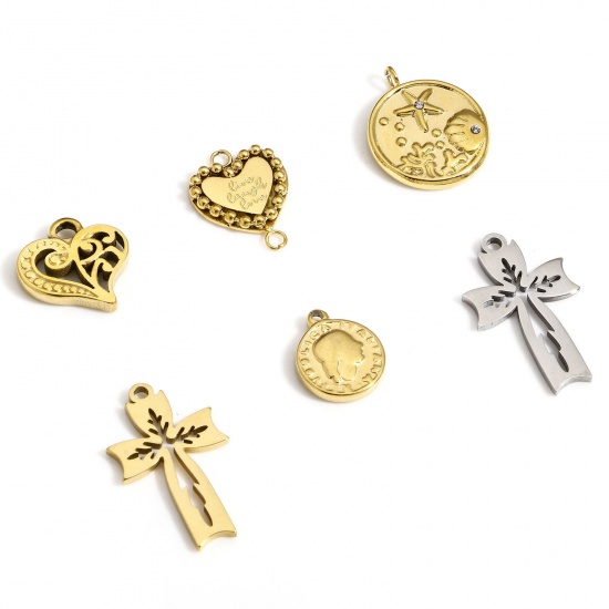 Immagine di 1 Pz 304 Acciaio Inossidabile Religione Charms Multicolore