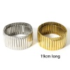 Picture of 304 Stainless Steel Bangles Bracelets Elastic 19cm(7 4/8") long
