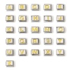 Picture of 304 Stainless Steel Italian Charm Links For DIY Bracelet Jewelry Making Silver Tone Golden Rectangle Initial Alphabet/ Capital Letter Message " A-Z " Enamel 10mm x 9mm