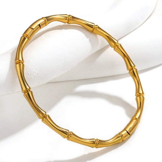 Picture of Eco-friendly Vacuum Plating 304 Stainless Steel Bangles Bracelets