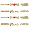 Immagine di 1 Pz Ottone Festa Della Mamma Pendenti Charms Connettori Accessori 18K Vero Oro Placcato Micro Spianare Trasparente Cubic Zirconiae