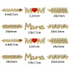 Immagine di 1 Pz Ottone Festa Della Mamma Pendenti Charms Connettori Accessori 18K Vero Oro Placcato Micro Spianare Trasparente Cubic Zirconiae