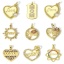Immagine di 1 Pz Ottone Festa Della Mamma Charms 18K Vero Oro Placcato Micro Spianare