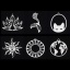 Image de 5 Pcs Pendentifs en 304 Acier Inoxydable Argent Mat Estampe en Filigrane