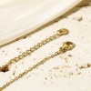 Bild von 1 Strang Umweltfreundliche Vakuumbeschichtung 304 Edelstahl Gliederkette Kette Armband 18K Gold plattiert Mit Anhänger 17cm lang