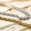 Bild von 1 Strang Umweltfreundliche Vakuumbeschichtung 304 Edelstahl Handgefertigte Gliederkette Halskette Mit Karabiner Verschluss und Verlängerungskette Extender 40cm lang