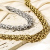 Bild von 1 Strang Umweltfreundliche Vakuumbeschichtung 304 Edelstahl Handgefertigte Gliederkette Halskette Mit Karabiner Verschluss und Verlängerungskette Extender 40cm lang