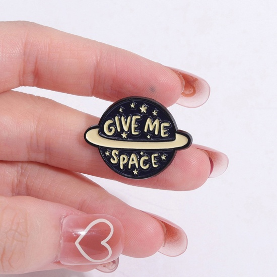 Picture of Galaxy Pin Brooches Spaceship Spaceman Multicolor Enamel