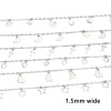 Picture of 304 Stainless Steel With Pendant Link Cable Chain For Handmade DIY Jewelry Making Findings Silver Tone 1.5mm