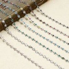 Picture of 304 Stainless Steel Handmade Link Chain For Handmade DIY Jewelry Making Findings Flower Silver Tone 6mm