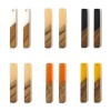 Immagine di 5 Pz Resina Effetto Legno Ciondoli Multicolore Rettangolo 5.2cm x 0.8cm