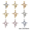 Picture of Zinc Based Alloy Galaxy Charms Multicolor Star Micro Pave 23mm x 16mm