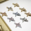 Picture of Zinc Based Alloy Galaxy Charms Multicolor Star Micro Pave 23mm x 16mm