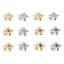 Picture of Brass Stylish Beads For DIY Jewelry Making Real Gold Plated Pentagram Star Multicolor Rhinestone