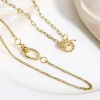 Picture of Brass Clasp Braided Rose Flower Real Gold Plated