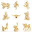 Immagine di 2 Pz Ottone Charms Animale 18K Vero Oro Placcato 3D