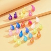 Picture of Acrylic Stylish Ear Post Teardrop Chubby Stud Earrings Multicolor Cashew Drop Colorful