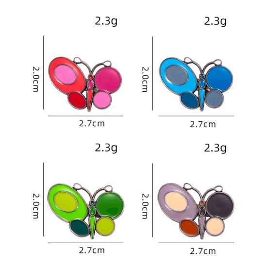 Immagine di 1 Pz Insetto Spilla Farfalla Multicolore Smalto