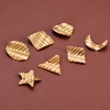 Picture of 304 Stainless Steel Simple Charms Silver Tone Wave Geometric
