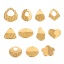 Immagine di 1 Pz 304 Acciaio Inossidabile Martellato Charms Fiore Multicolore goffratura