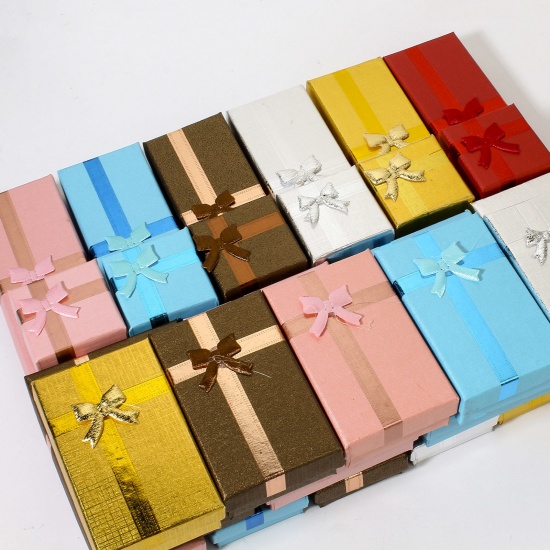 Picture of Paper Jewelry Box Multicolor Bowknot Pattern