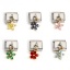 Picture of 304 Stainless Steel Italian Charm Links For DIY Bracelet Jewelry Making Silver Tone Rectangle Flower With Pendant 10mm x 9mm