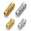 Image de 10 Pcs Perles pour DIY Fabrication de Bijoux en 304 Acier Inoxydable Respectueux de la Nature Tube Fleurs Creuses