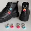 Bild von 1 Stück Harz Stilvoll Schuh Schnallen für DIY Schuh Charme Dekoration Zubehör Silberfarbe Rosa Donut Schlüsselbund & Schlüsselring