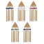 Immagine di 2 Pz Placcatura Sottovuoto Ecologica 304 Acciaio Inossidabile & Pietra Stile Bohemien Charms Triangolo Placcato Oro 18K Nappine 46mm x 15mm