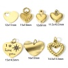 Imagen de 1 Unidad 304 Acero Inoxidable día de San Valentín Colgantes Charms Corazón Chapado en Oro