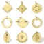 Immagine di 1 Pz 304 Acciaio Inossidabile Geometrico Charms Anello Oro Placcato Trasparente Strass