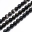 Bild von 1 Strang Obsidian ( Natur ) Perlen für die Herstellung von DIY-Charme-Schmuck Rund Schwarz ca. 8mm D.