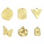 Bild von 1 Stück 304 Edelstahl Stilvoll Charms Schmetterling 18K Echtgold plattiert
