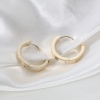 Image de 2 Pcs Placage Sous Vide Écologique À la Mode Boucles d'Oreilles Créole Anneaux Géométrique en Cuivre Cœur Pentacle Plaqué Or Véritable 18K Fête Unisexe