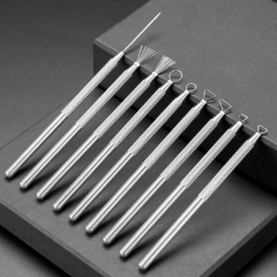 Immagine di 1 Pz Lega di Alluminio Strumenti Di Modellazione Dell'Argilla Tono Argento