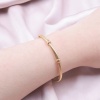 Picture of Eco-friendly Vacuum Plating 304 Stainless Steel Expandable Bangles Bracelets Round Adjustable 23cm(9") long