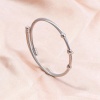 Picture of Eco-friendly Vacuum Plating 304 Stainless Steel Expandable Bangles Bracelets Round Adjustable 23cm(9") long
