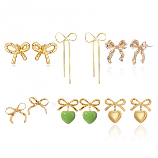Immagine di 1 Paio Ecologico Elegante Squisito Vero Oro Placcato Orecchino Per Donne Regalo